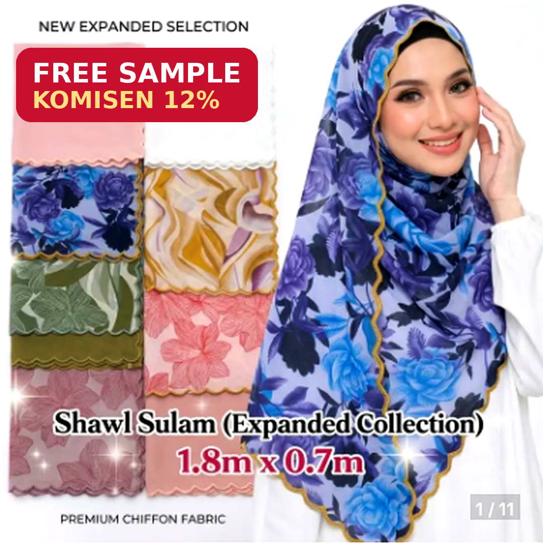 Free Sample: Shawl Sulam (Expanded Collection) — 12% Commission for TikTok Creators